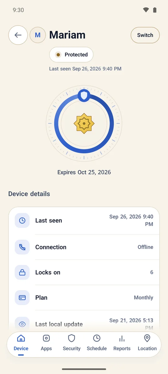 Supervisor app: Device